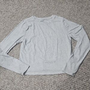 Old Navy Heather Gray Long Sleeve Tee